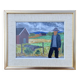 Petit tableau vintage Paysage signé par Svan Grandin (1906- 1982)