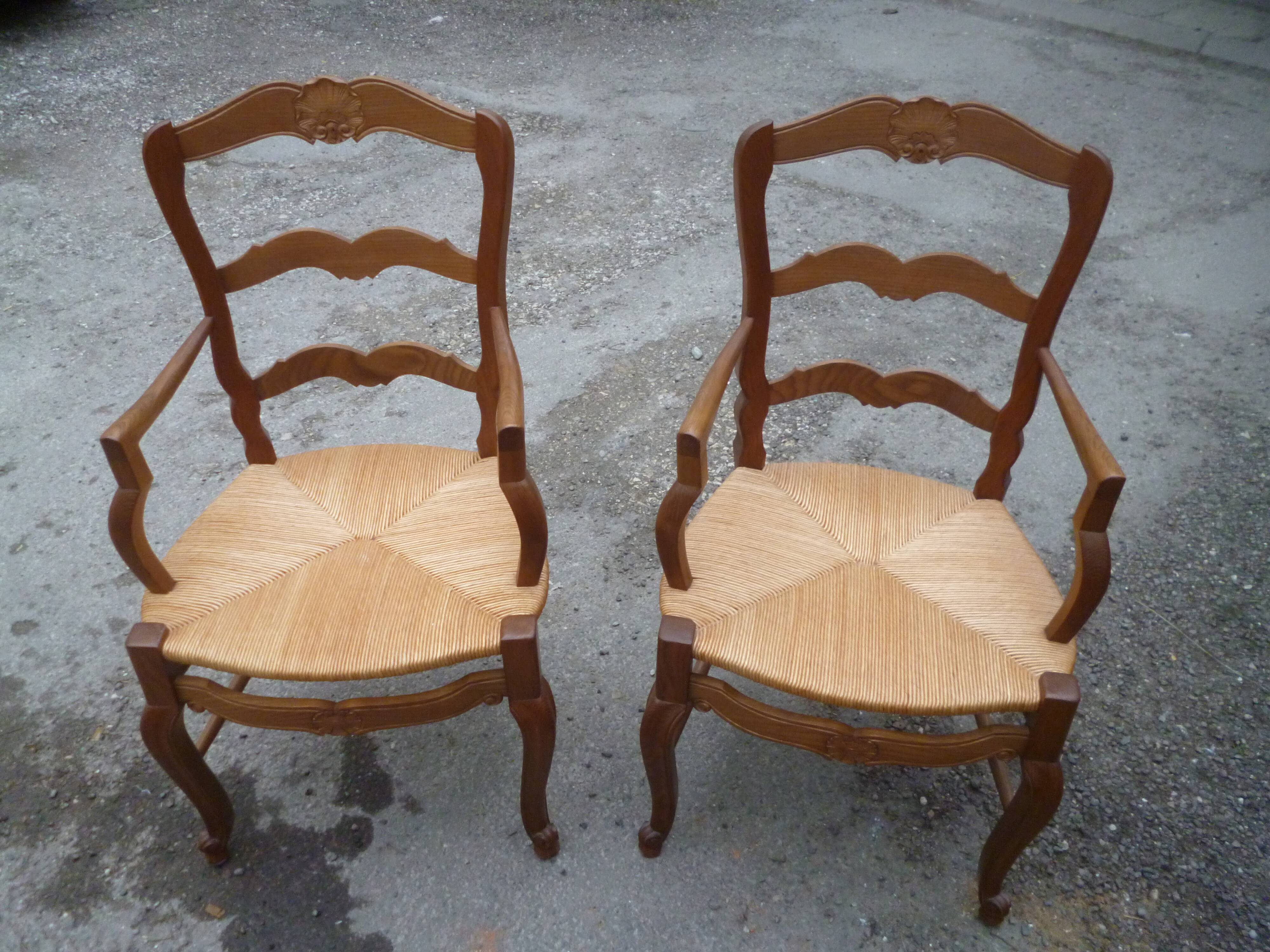 Pair of Louis XV style armchairs