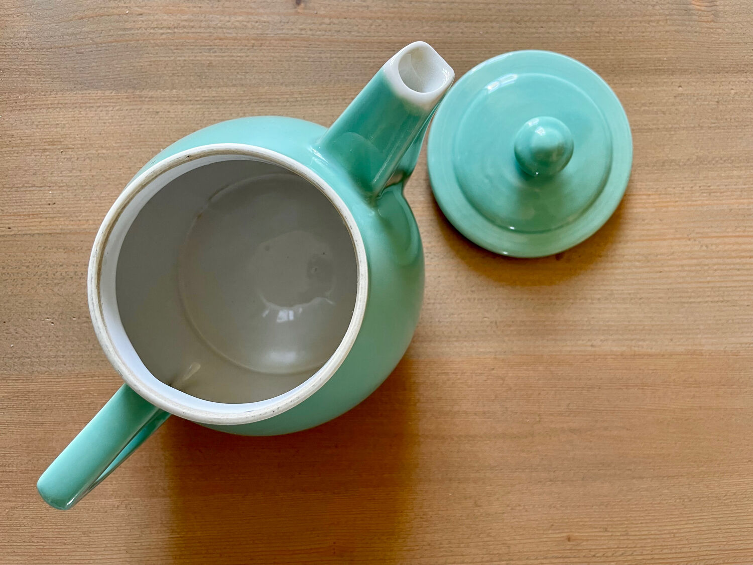 Vintage green ceramic coffee maker