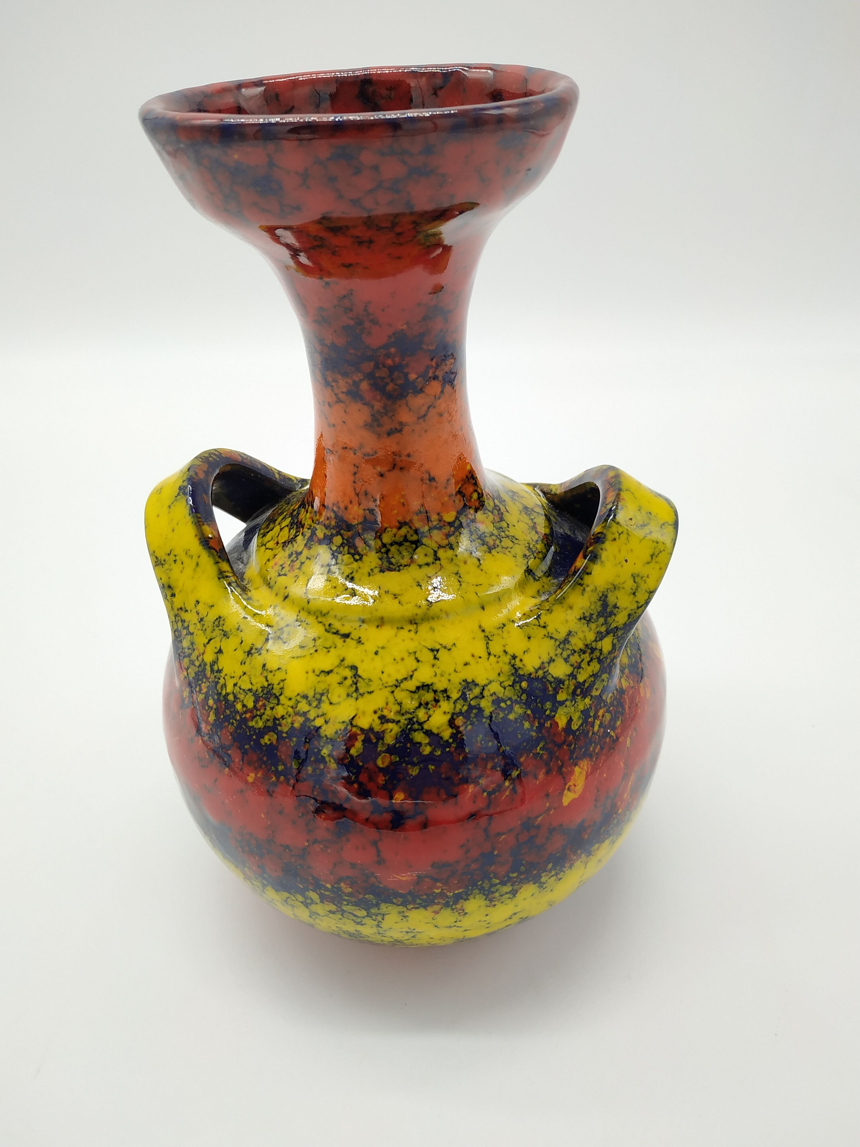 Vintage psychedelic tricolor vase