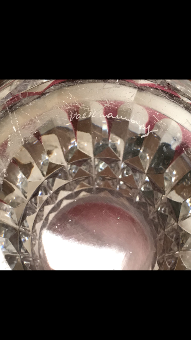 Val Saint Lambert crystal vase