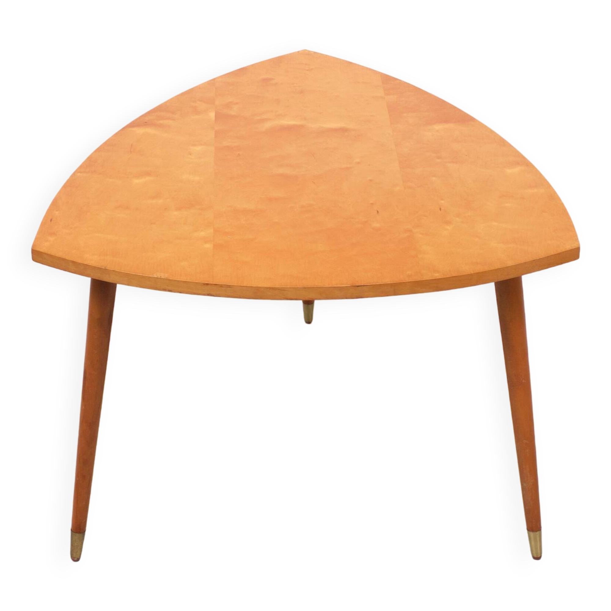 1950s Holland Maple Wood Triangle Coffee Table