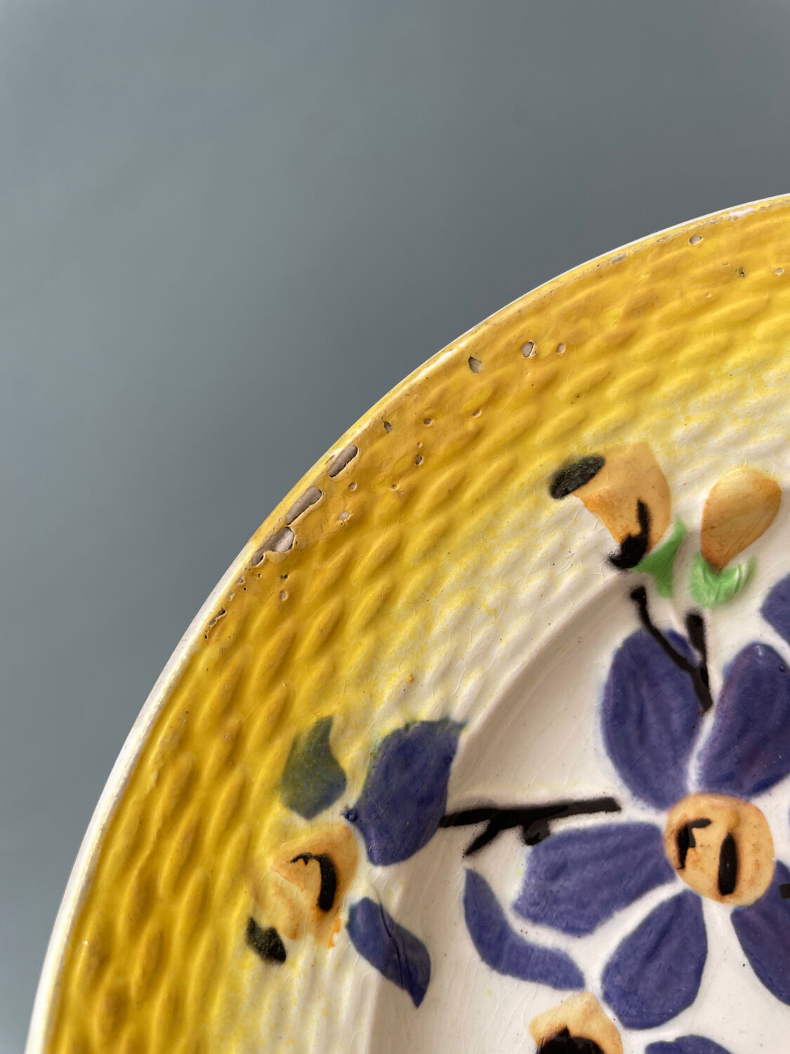 6 plates earthenware slips Moulin des Loups