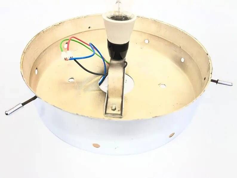 XXL Midcentury Hotel Design Ceiling Lamp, Flushmount, 1970s - Czechoslovakia