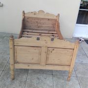 Vintage pine bed chalet style Savoie for one person