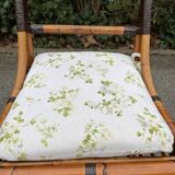 4 bamboo chairs and cannage
