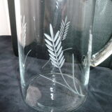 Water decanter engraved glass pitcher 1.4 l