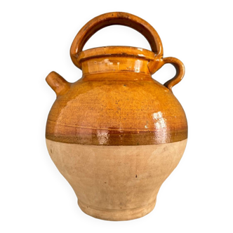 Old terracotta gargoulette jug