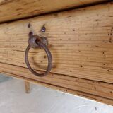 Farmhouse table in raw wood