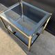 70s mirrored glass side table