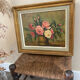 Peinture nature morte bouquet de roses