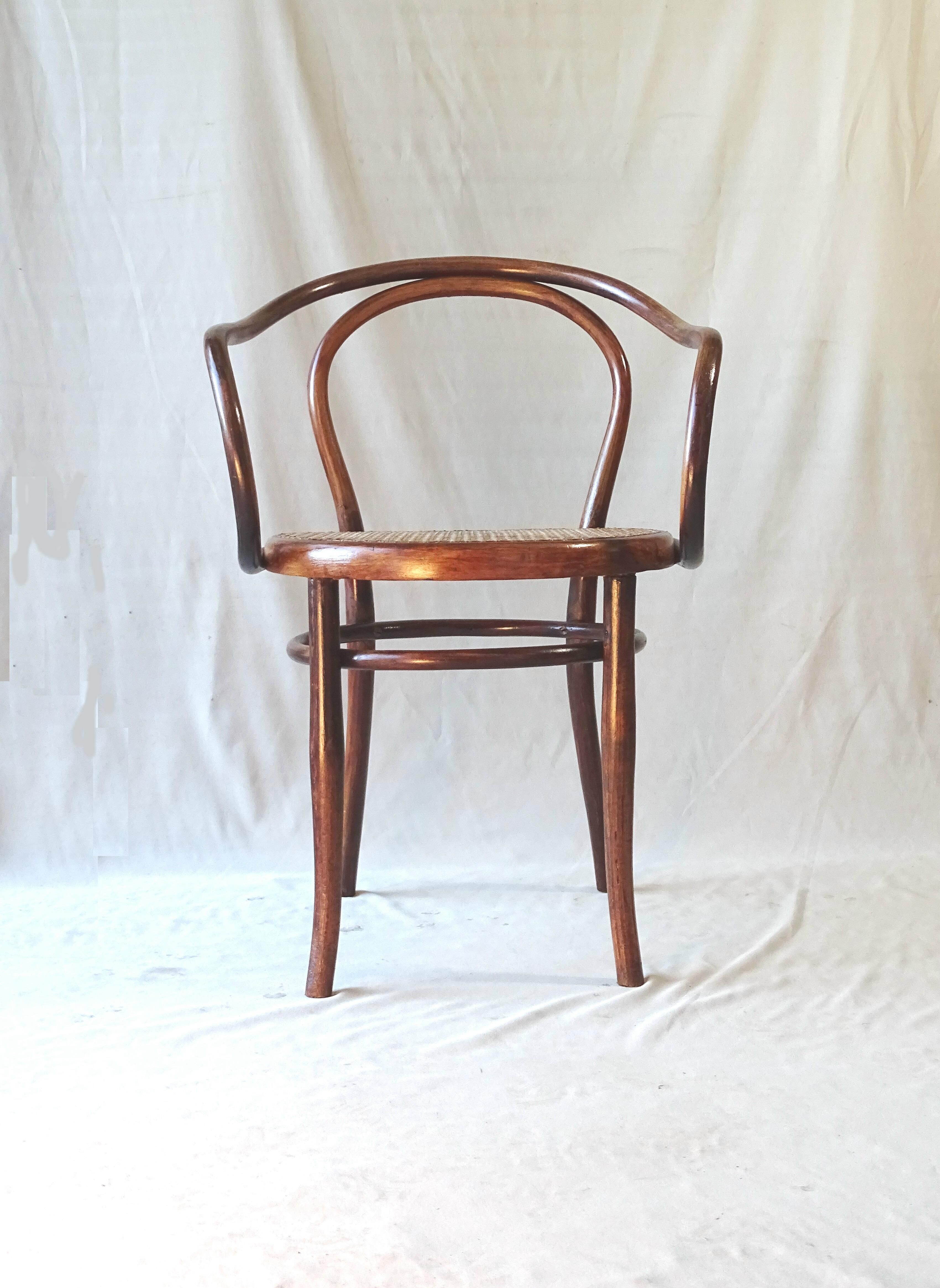 Armchair B9 Le Corbusier from 1910 by Kohn, Cannage neuf