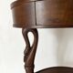 Empire style swan neck and lion paw pedestal table