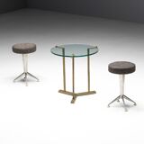 Side Table by Peter Ghyczy in Brass and Glass, Netherlands, 1970s