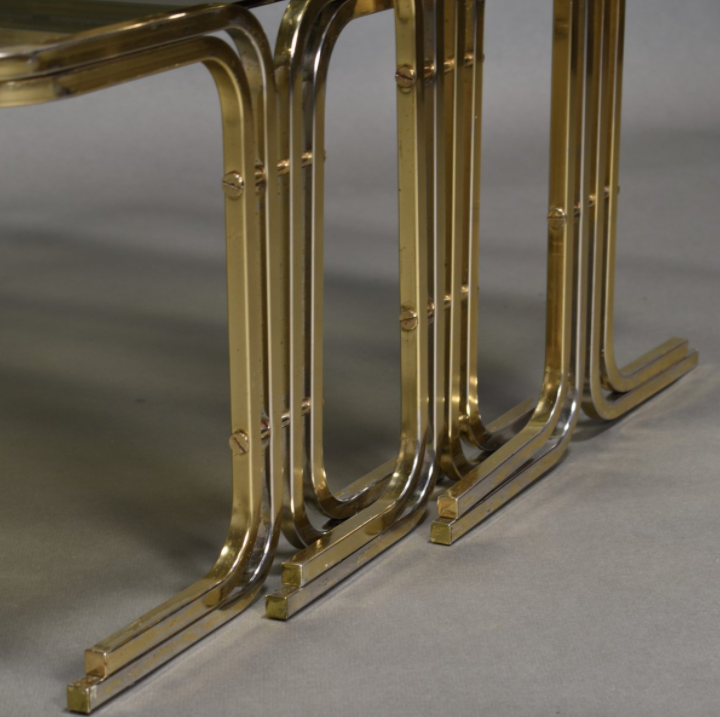 Vintage suspension lamp in chrome metal and glass 1970