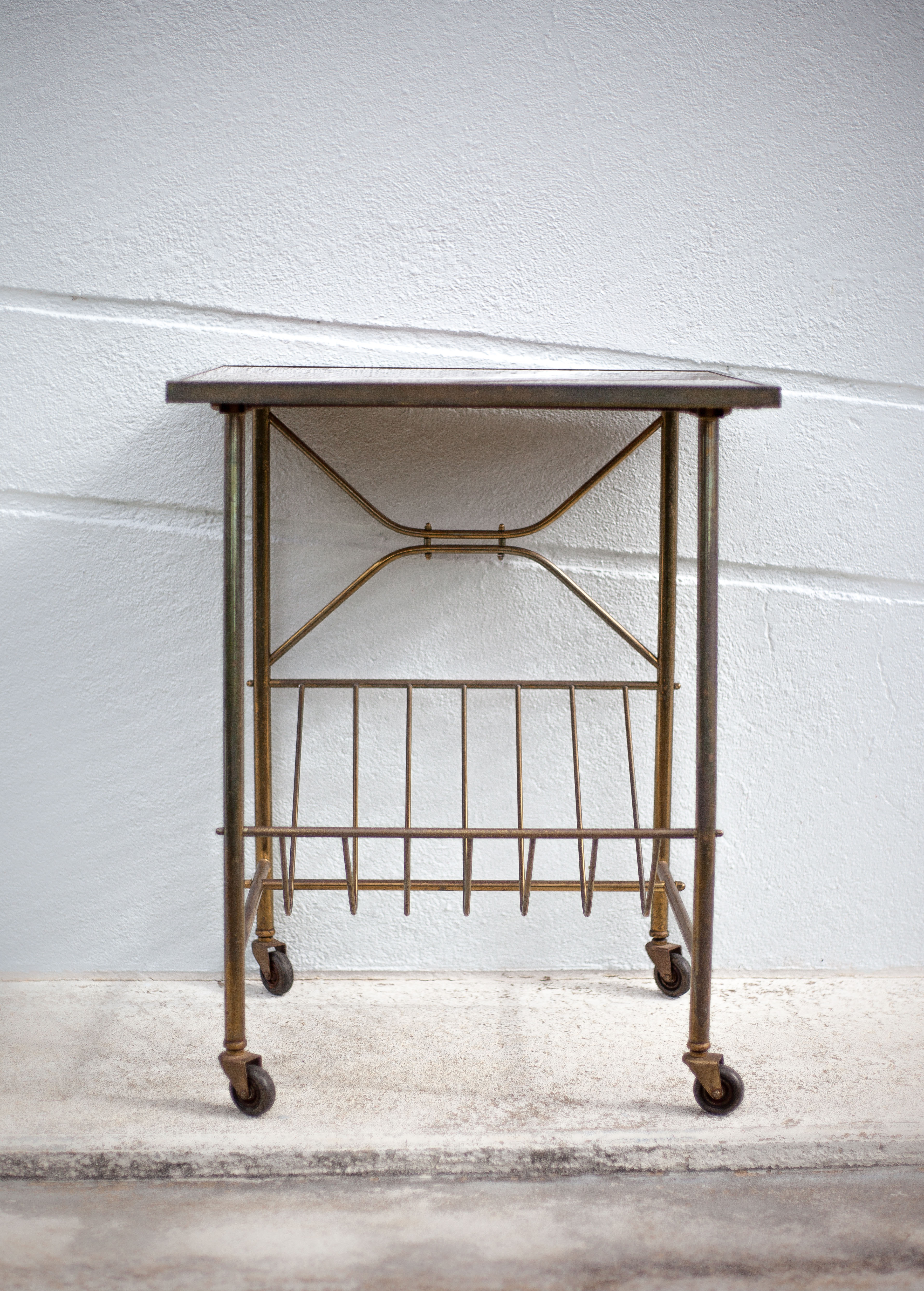 Vintage trolley, trolley on wheels