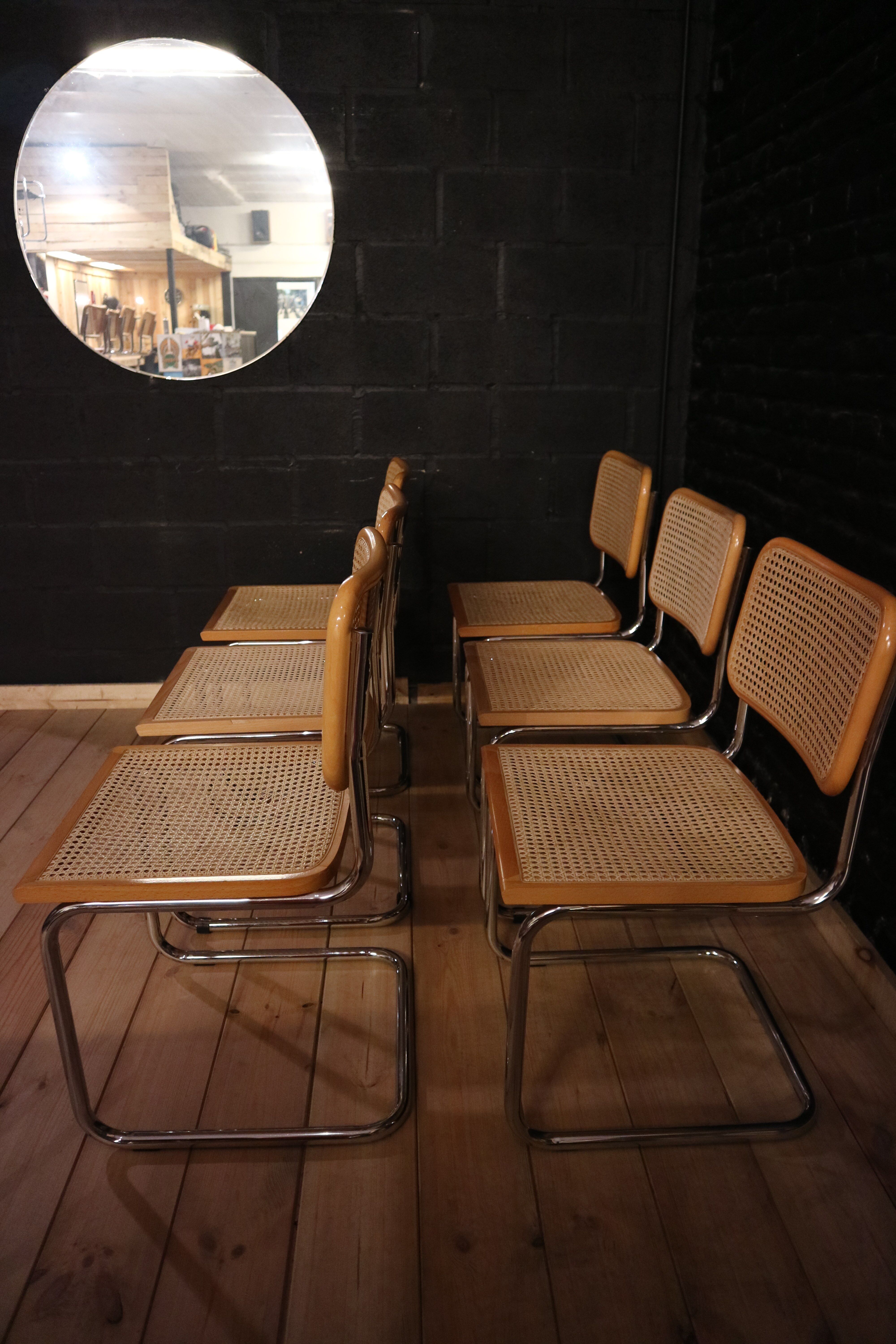 Set of 6 chairs design by Marcel Breuer model B32