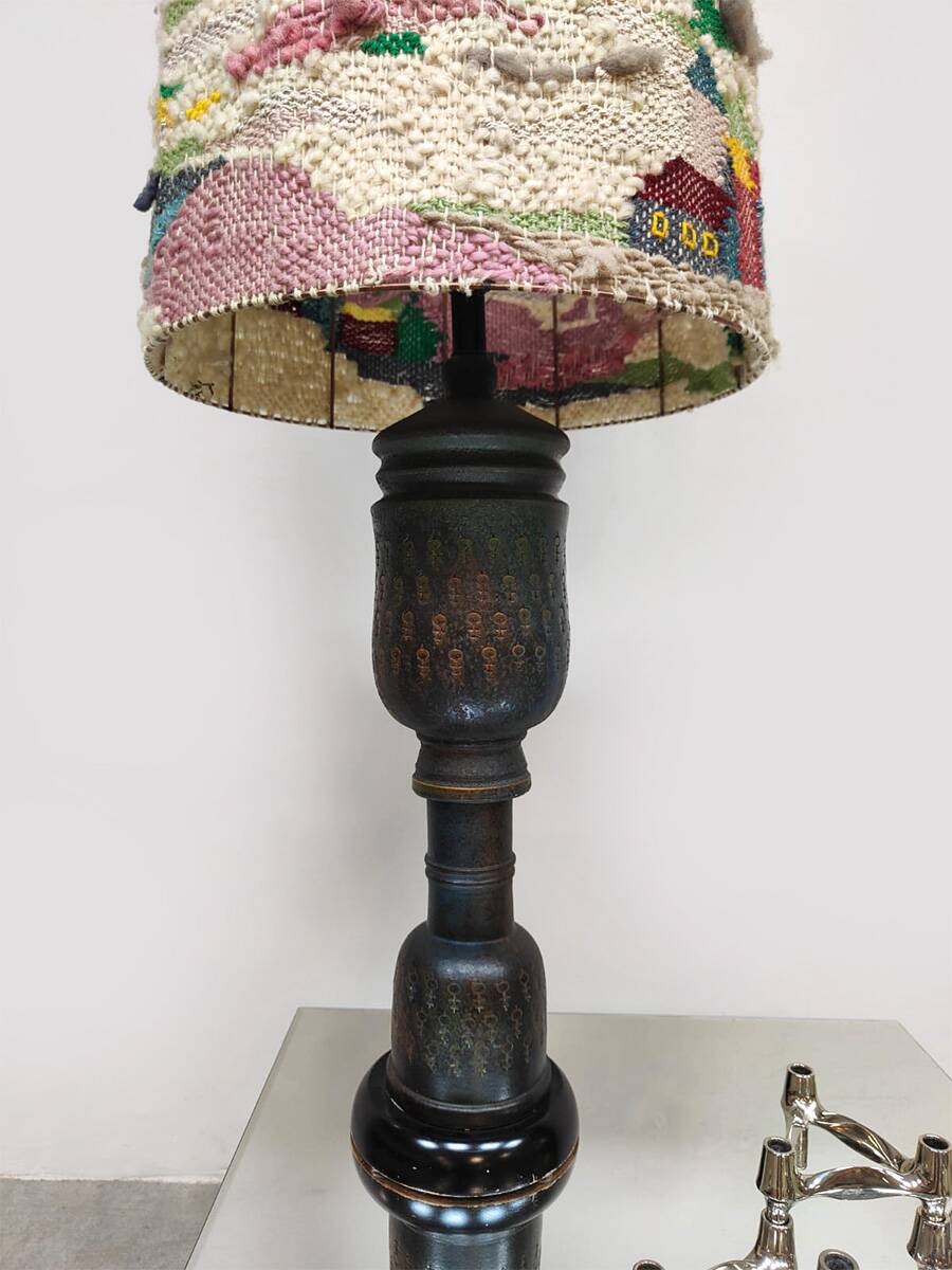 Italian vintage ceramic table lamp Bitossi XL Aldo Londi