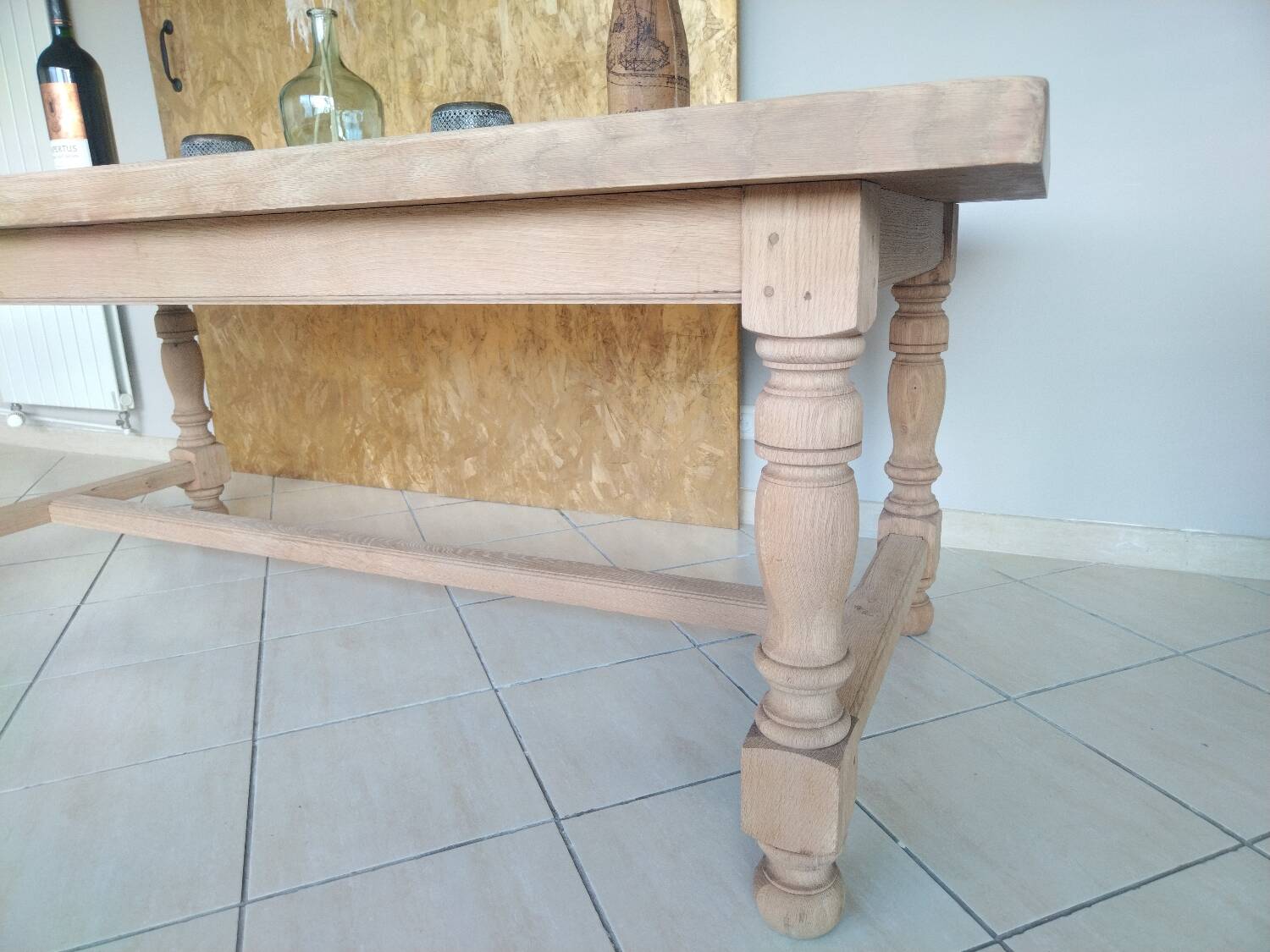 Solid oak farmhouse table
