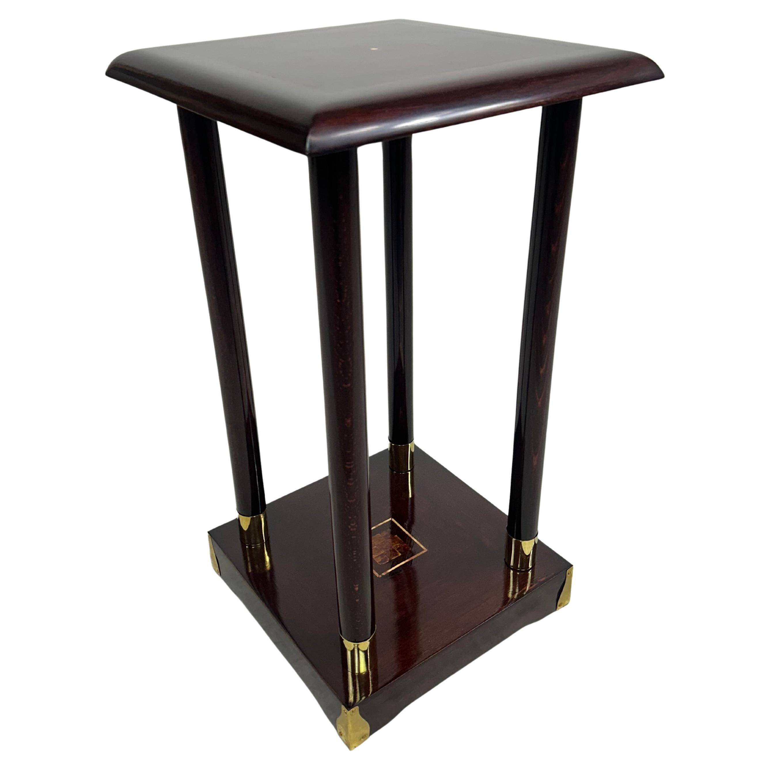 Secession pedestal in mahogany