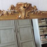 Mirror with fronton Napoleon III 98x143cm