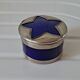 Moroccan ceramic and silver metal box