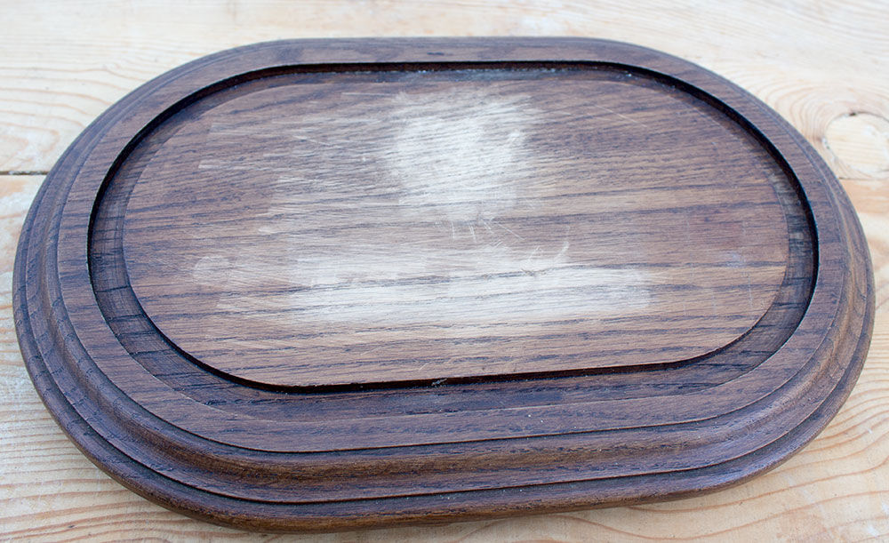 Antique oval glass globe 40.5 cm high