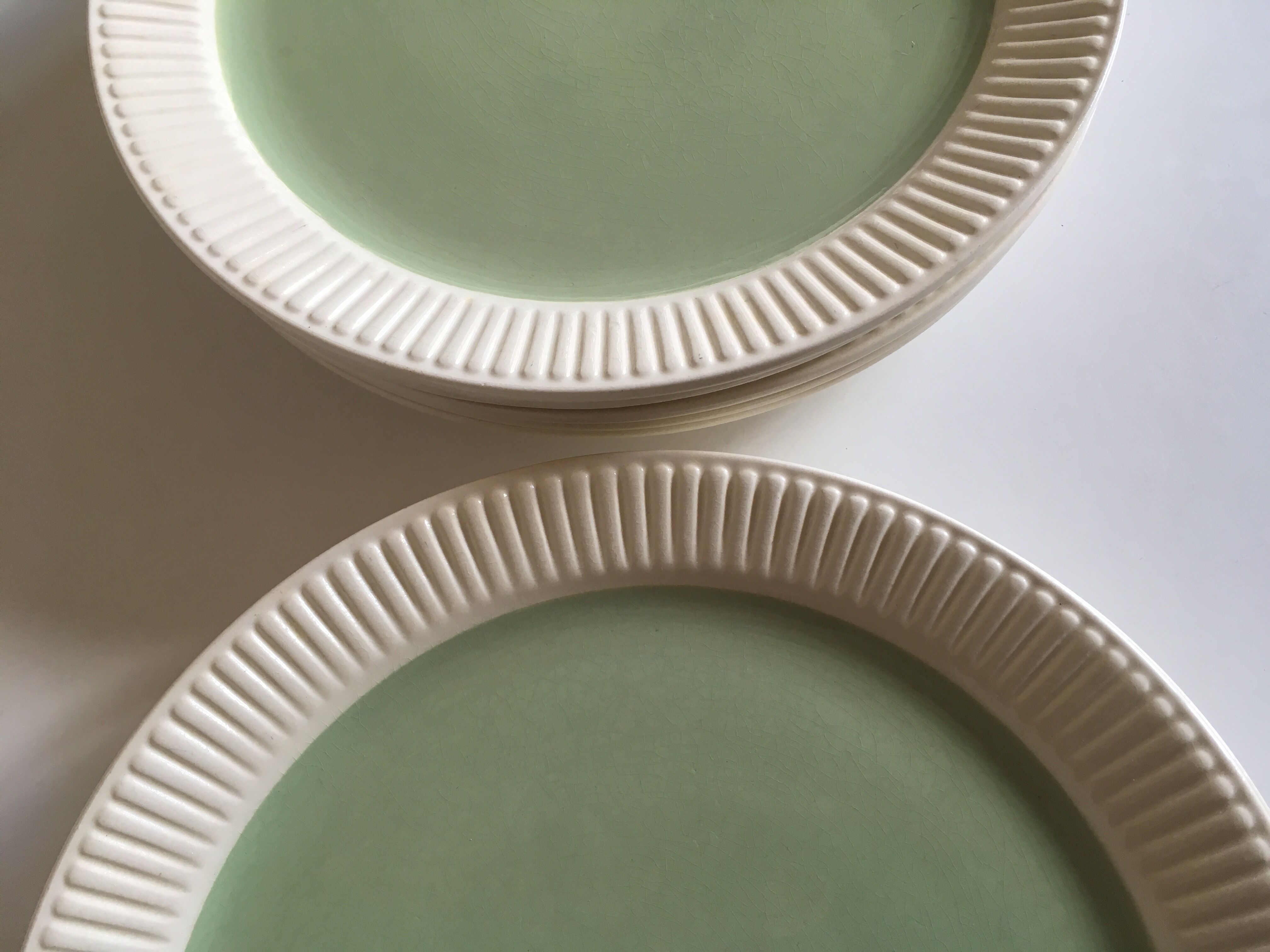 set of 8 plates in faience Capri de Villeroy and Boch 1950
