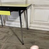 Yellow formica table with extensions 50s