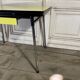 Yellow formica table with extensions 50s