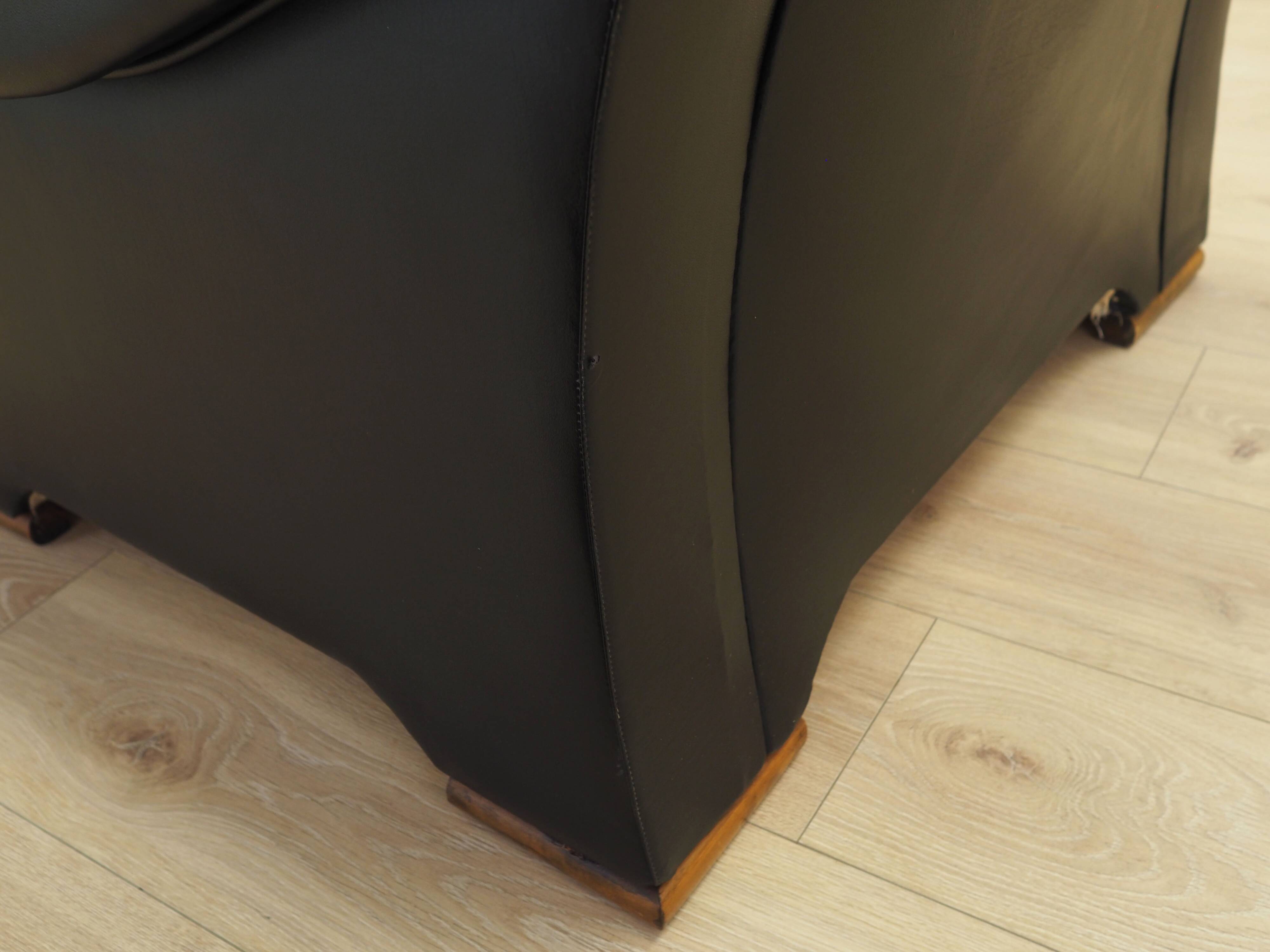 Black armchair, Italian design, 1980s, manufacture: Italy