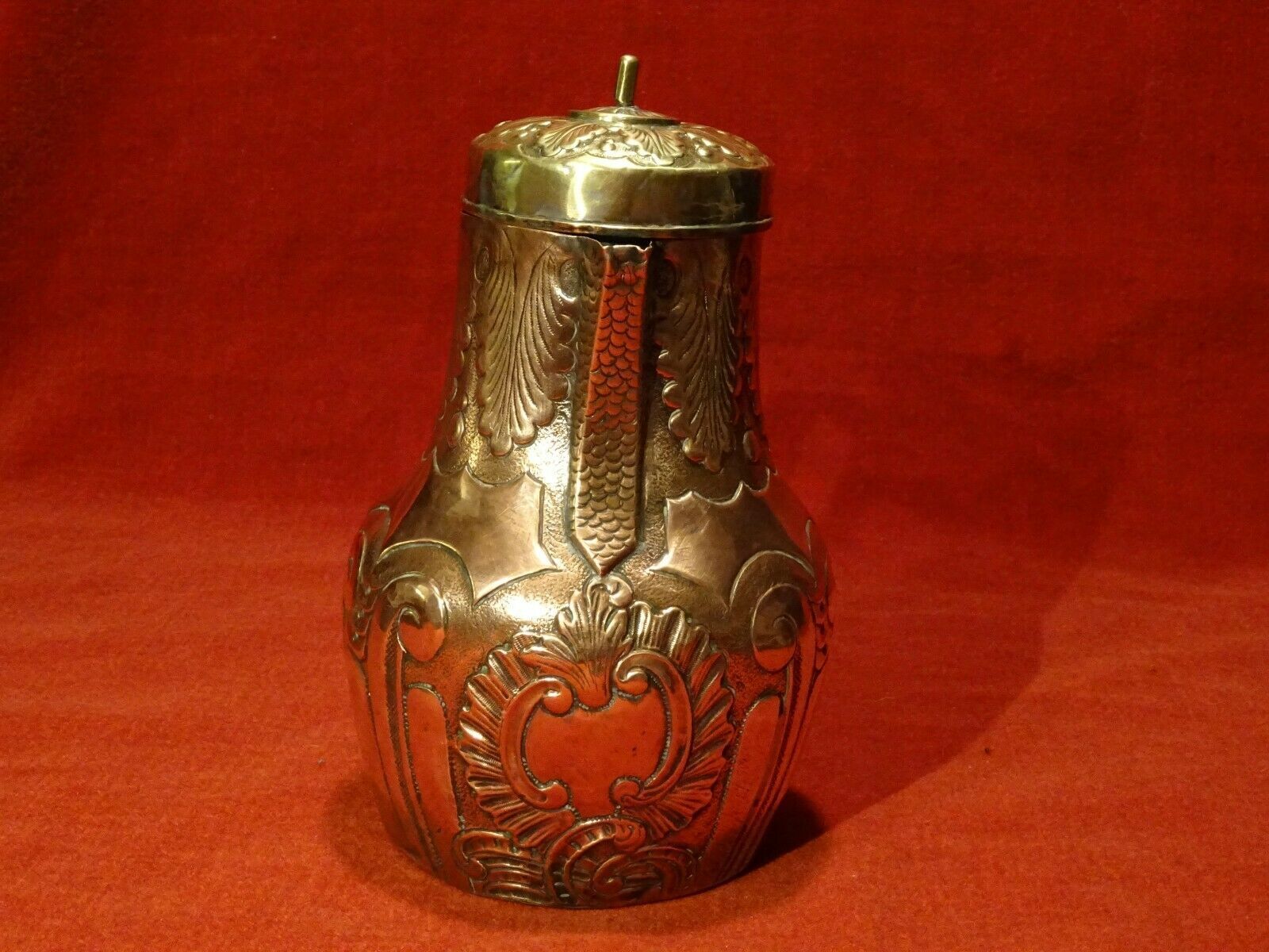 Old hull copper and brass repelled rock decoration XVIII XIX th