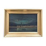 Ancient Moon painting on the lagoon