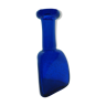 Vase en verre bleu par Erik Hoglund pour Kosta Boda avec bulles