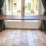 Large Oak Antique Table Wagon