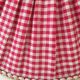 Lampshade in furrowed gingham red fabric and trimmings
