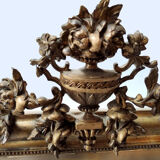 Mirror Louis philippe with pediment late 19th  81x143cm