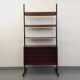 Vintage teak and metal shelf bookcase from the 60s
