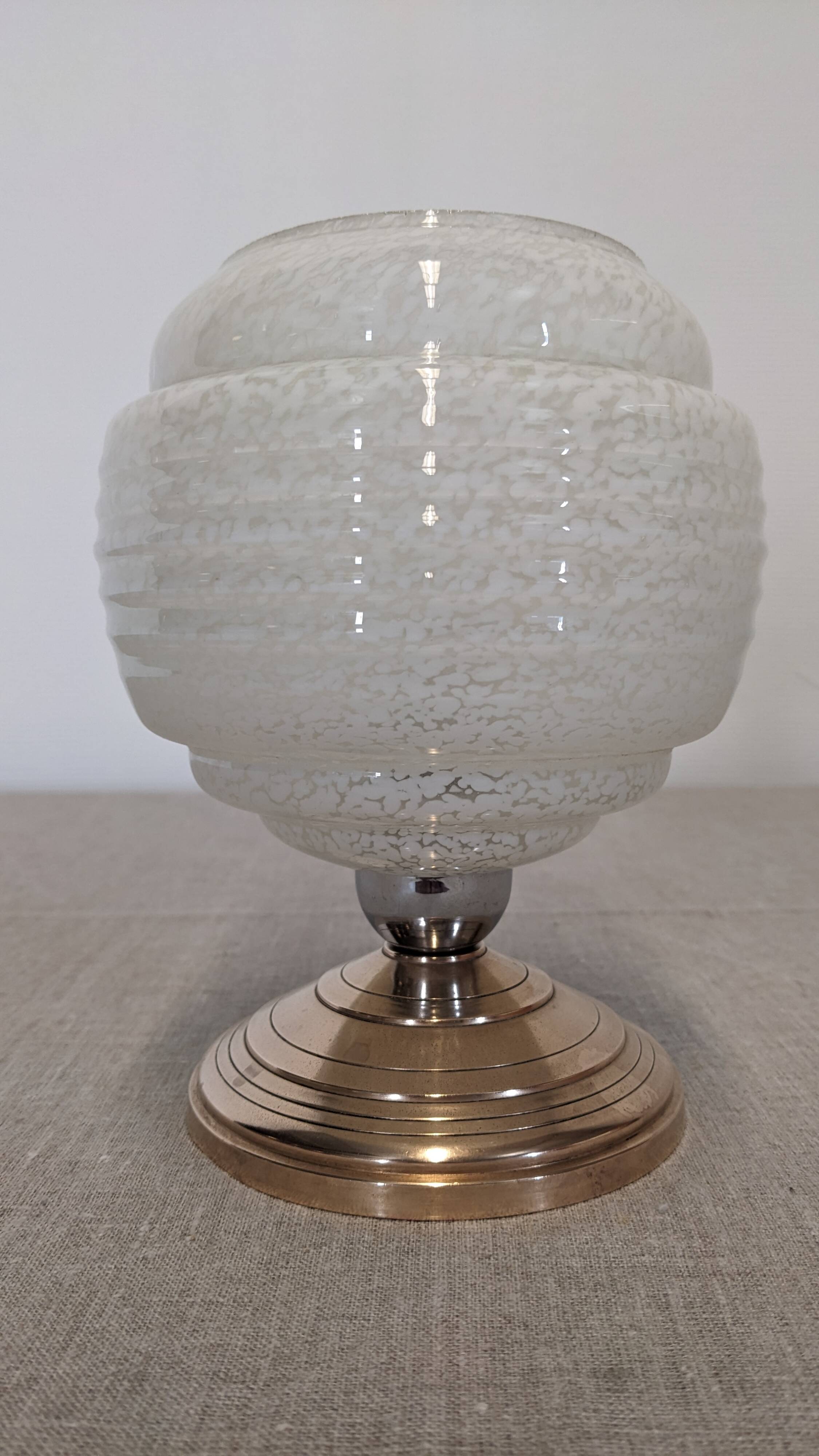 Pair of Art Deco style bedside or mood lamps