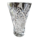 Crystal vase signed Sèvres France, star motifs, crosses, hardwoods