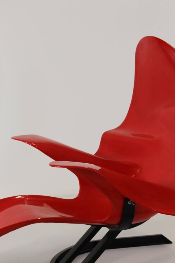 Chaise Longue ''Éléphant'' de Bernard Rancillac – Édition Limitée 07/100 – Rouge