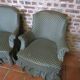 Pair of Napoleon III toad armchairs