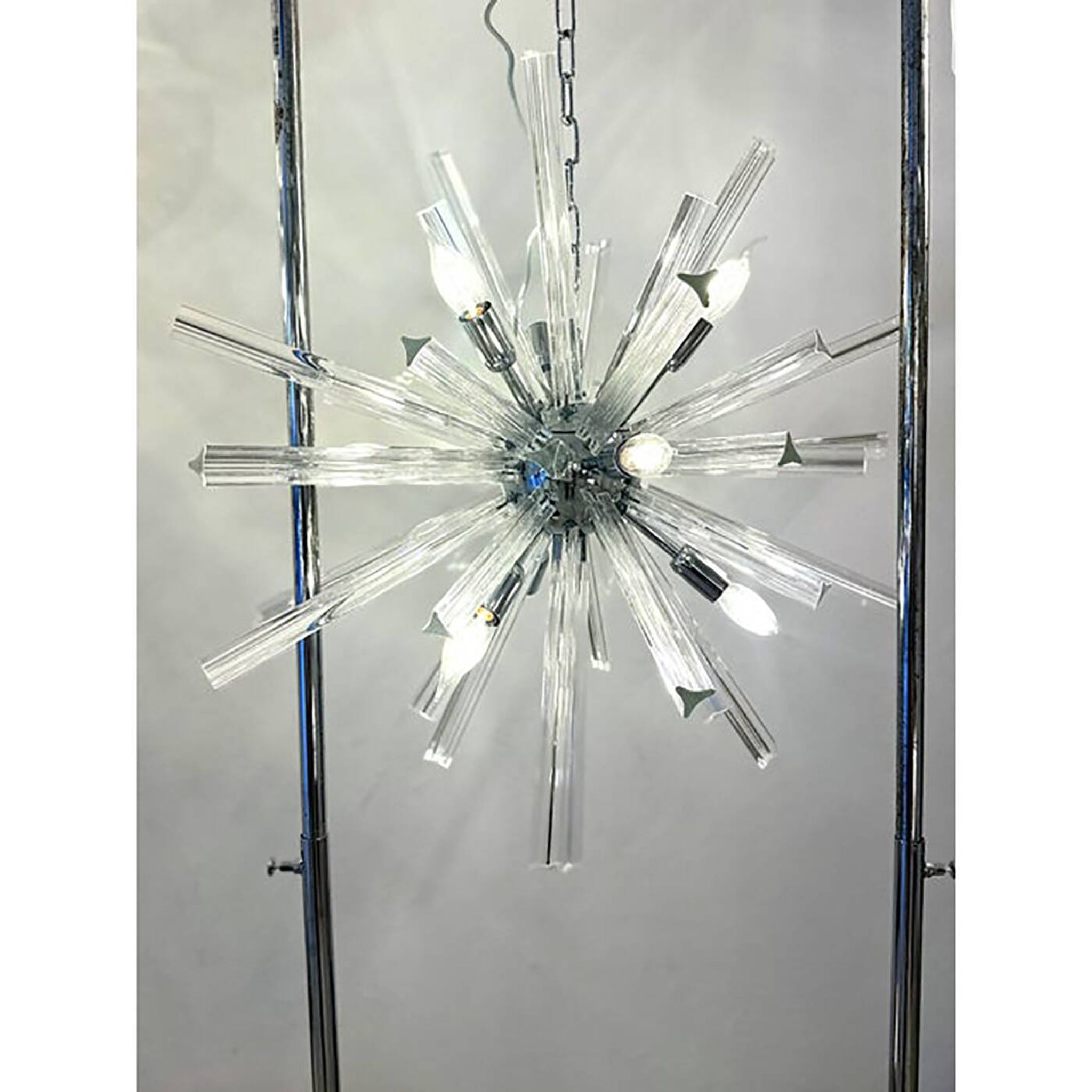 Sputnik “Triedro” Murano Glass Chandelier