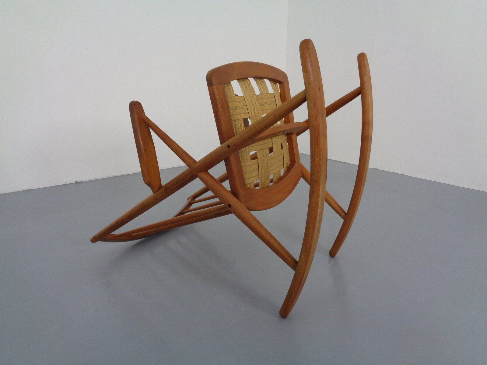 Teak Rocking Chair by Frank Reenskaug for Bramin, Denmark, 1960s