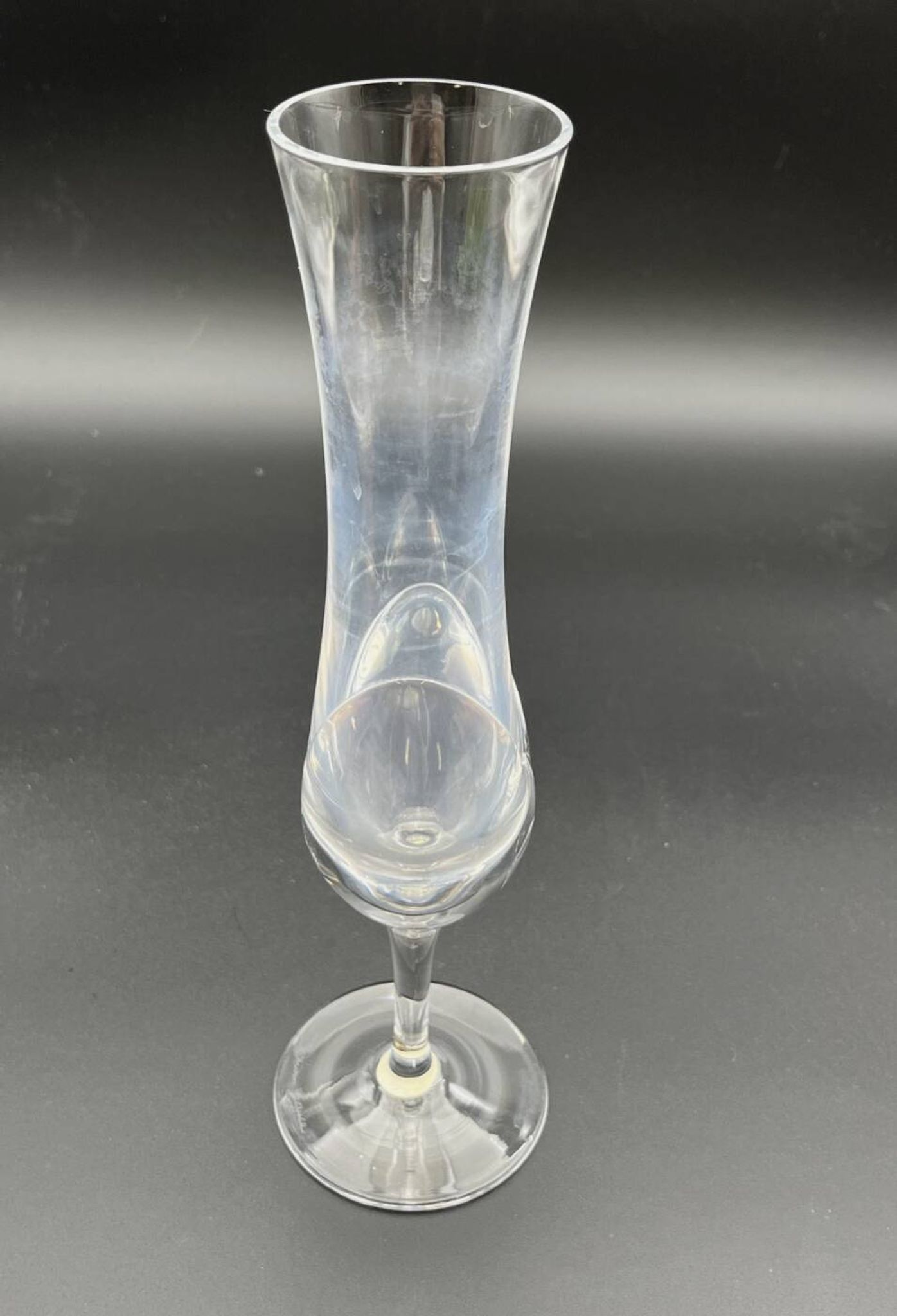 Vase signed Daum France – clear crystal