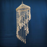 Balinese hanging lamp in curly shells