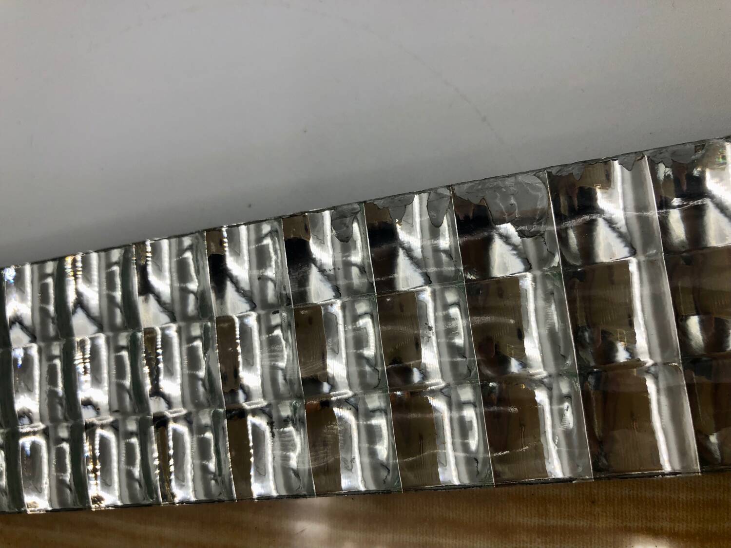 Faceted glass photo frame