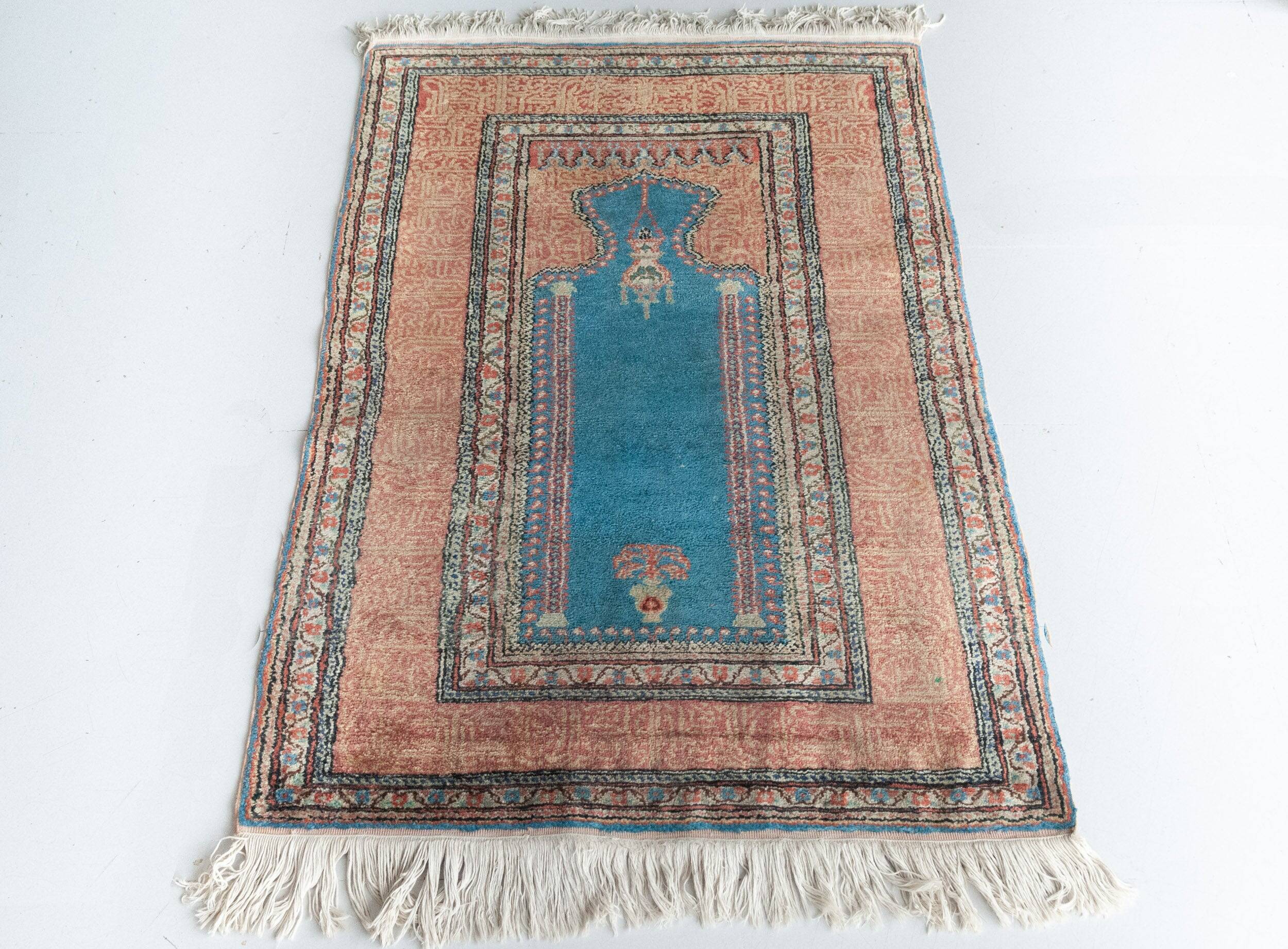 Pastel Coloured Hand Woven - Vintage Rug