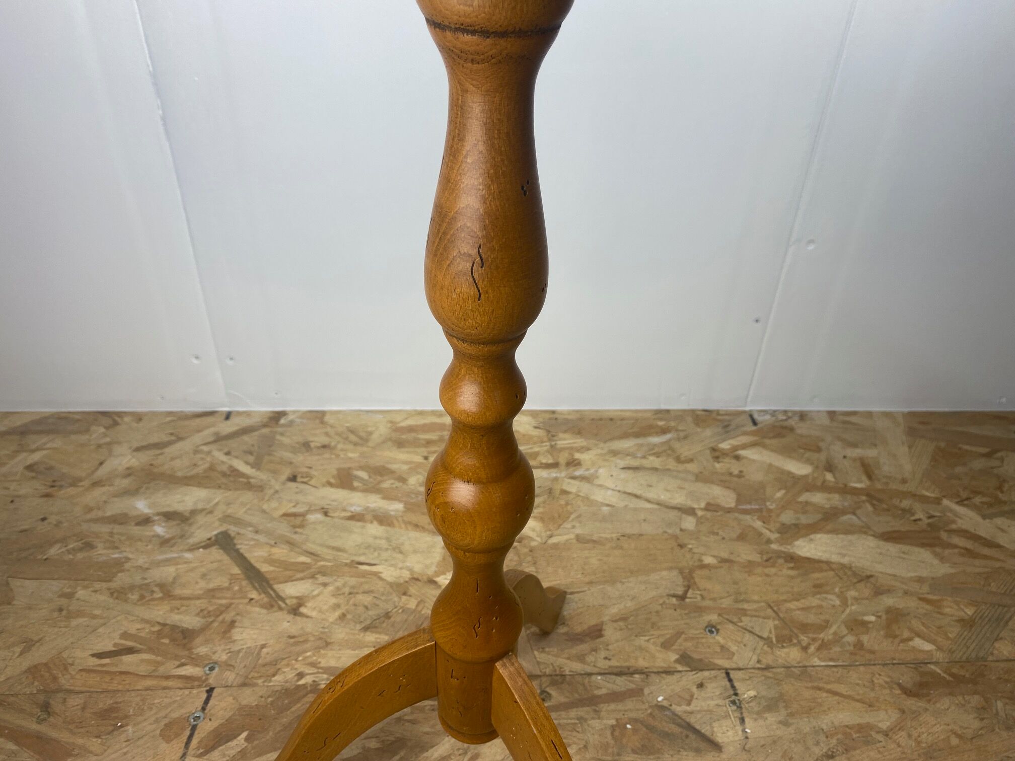 Solid wood tripod pedestal table 1900