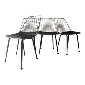 4 chrome bikini chairs by Cees Braakman & Adriaan Dekker for UMS Pastoe, design 1970